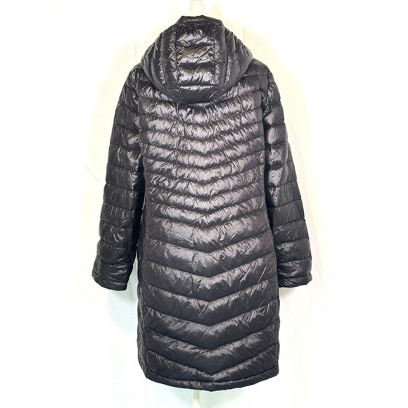 New Andrew Marc Black Premium Down Filled Puffer Packable Coat Zip Pocket Sz XL - Picture 2 of 16